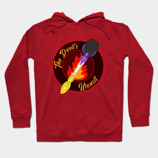 Devil's Utensil - Satanic LGBTQIA+ Nonbinary Spork Meme Doodle Hoodie by FatCatSwagger